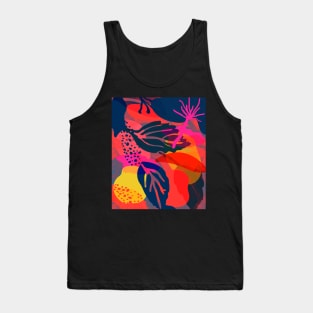 Superbright abstract flower frenzy Tank Top